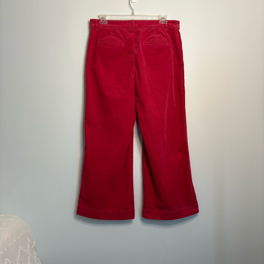LOFT Palmer wide leg, bright pink, corduroy, sz 14 pant - Picture 6 of 13